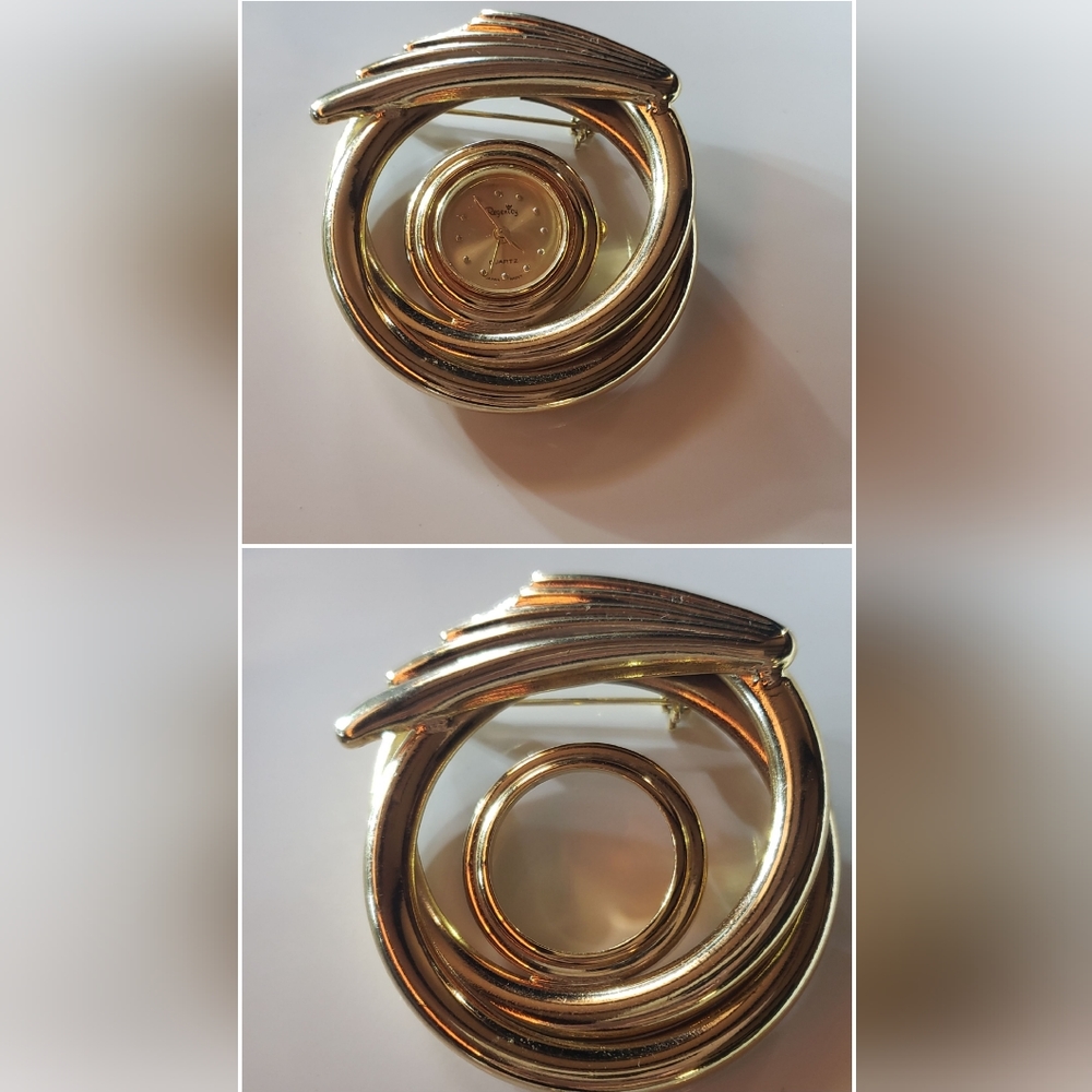 Vintage goldtone Brooch /watch